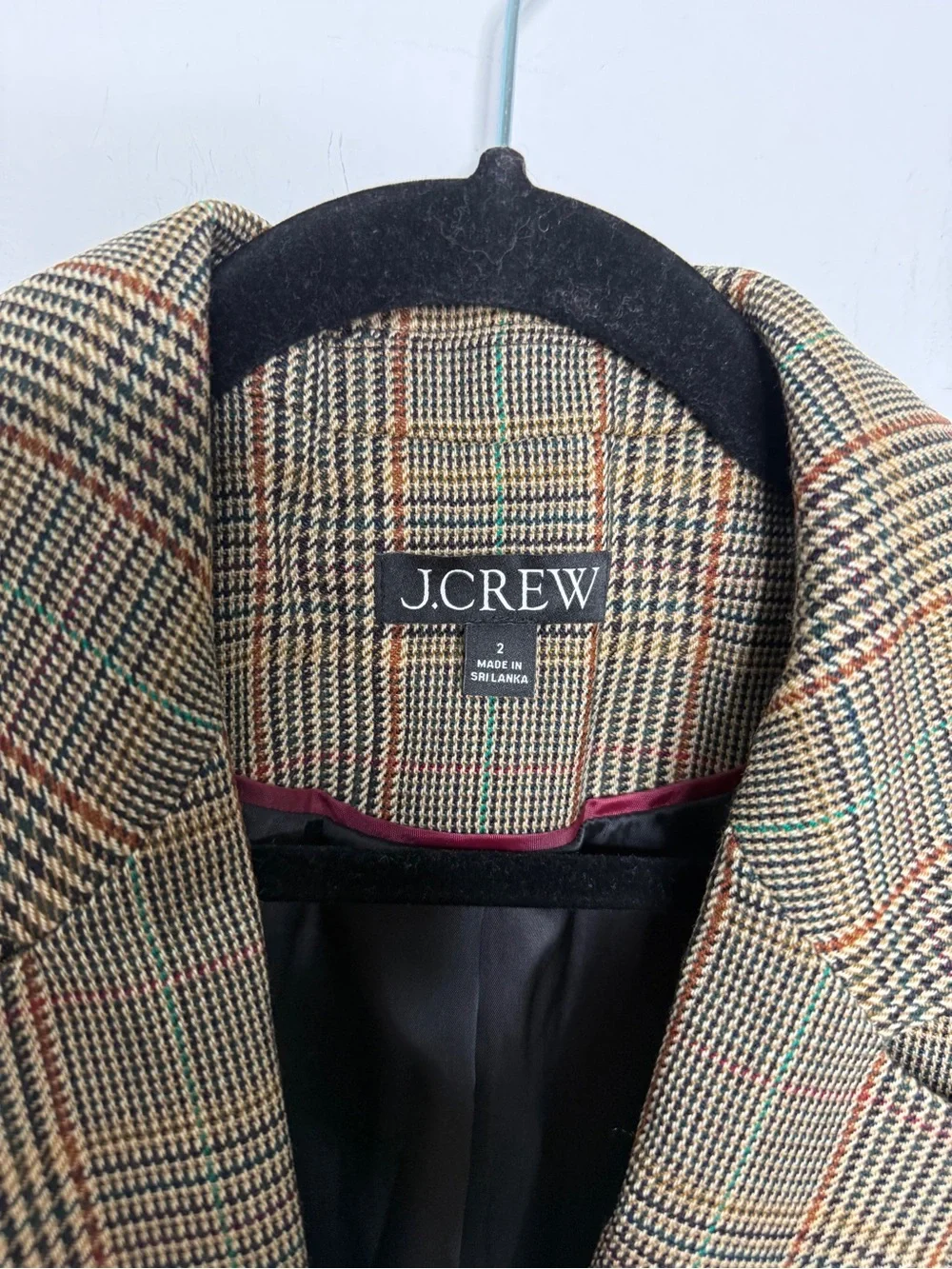 J.Crew Double-breasted Blazer Glen Plaid Wool 2